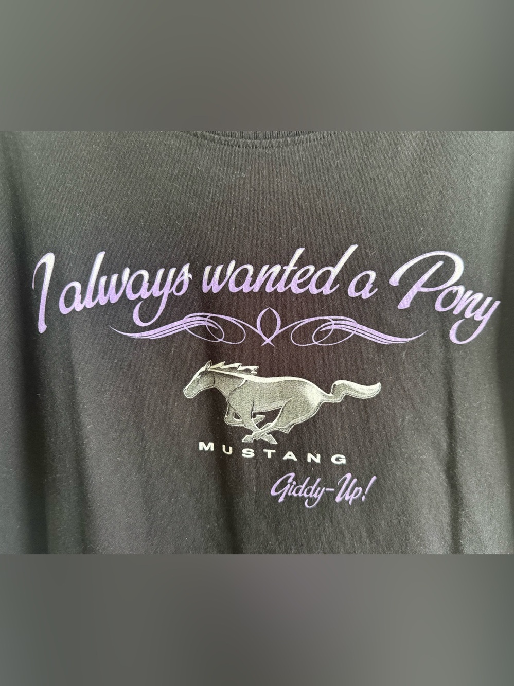 'I Always Wanted a Pony' Black Graphic Tee